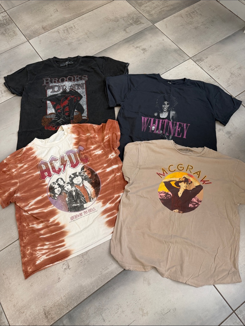 Women’s graphic tees Tan Tee with Yellow & Pink Sunset Graphic